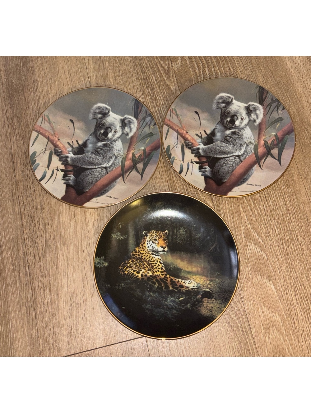 Lot of 3 Charles Frace Wildlife Collector Plates